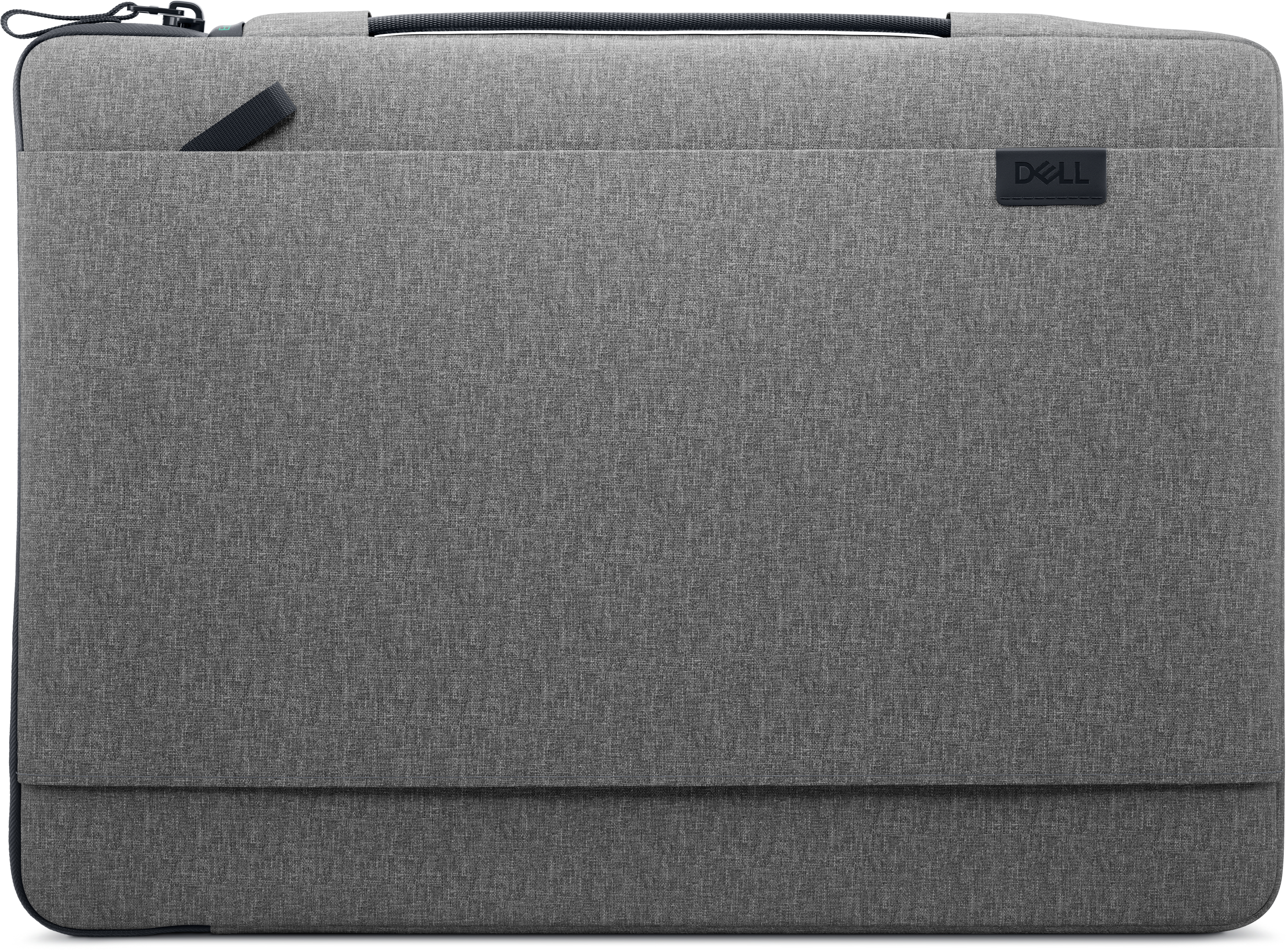 Vista frontal del malet&iacute;n Ecoloop Urban Sleeve para notebook, dise&ntilde;o ecol&oacute;gico y compacto
