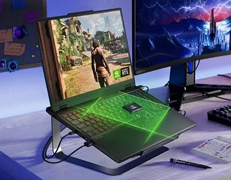 Detalle de la Notebook Lenovo Legion 9&ordf; generaci&oacute;n con Intel Core i7, teclado retroiluminado y pantalla Full HD de 15 pulgadas