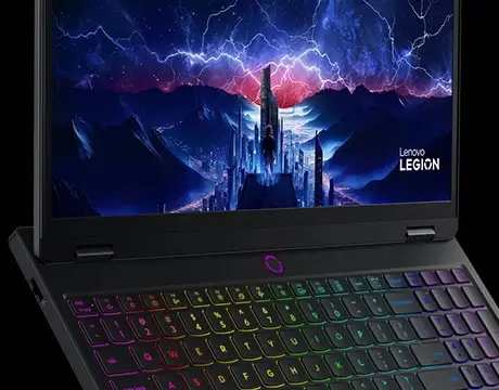 Notebook Lenovo Legion 9&ordf; generaci&oacute;n con procesador Intel Core i7, pantalla Full HD de 15 pulgadas, vista frontal