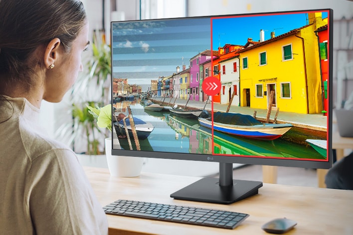 Vista posterior del monitor IPS de 27&rdquo; Full HD mostrando puertos de conexi&oacute;n y dise&ntilde;o moderno