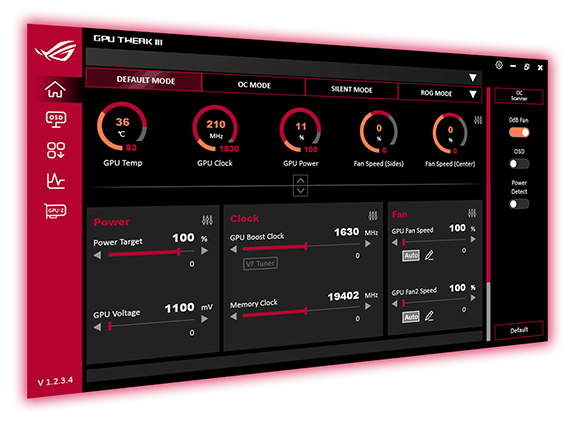 RTX 4060 O8G montada en placa madre, vista general en gabinete