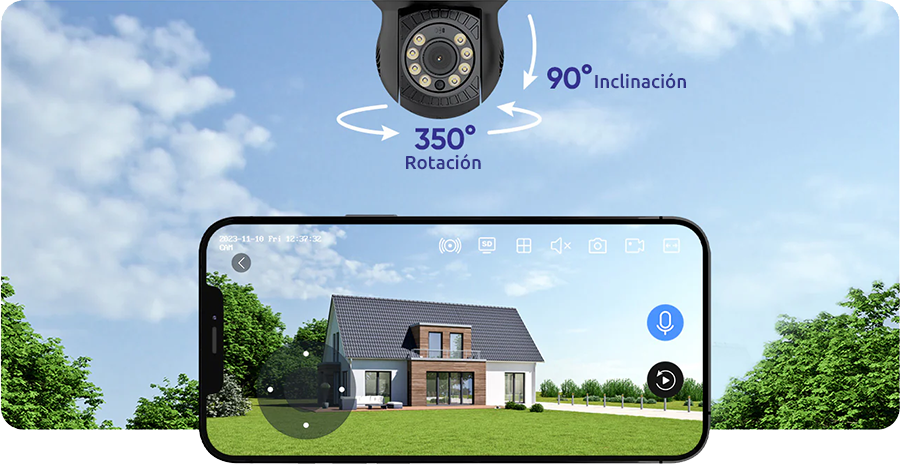 C&aacute;mara Seguridad IP Exterior 360&deg; 3K I51CM SANNCE 5MP