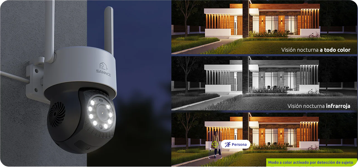 C&aacute;mara Seguridad IP Exterior 360&deg; 3K I51CM SANNCE 5MP