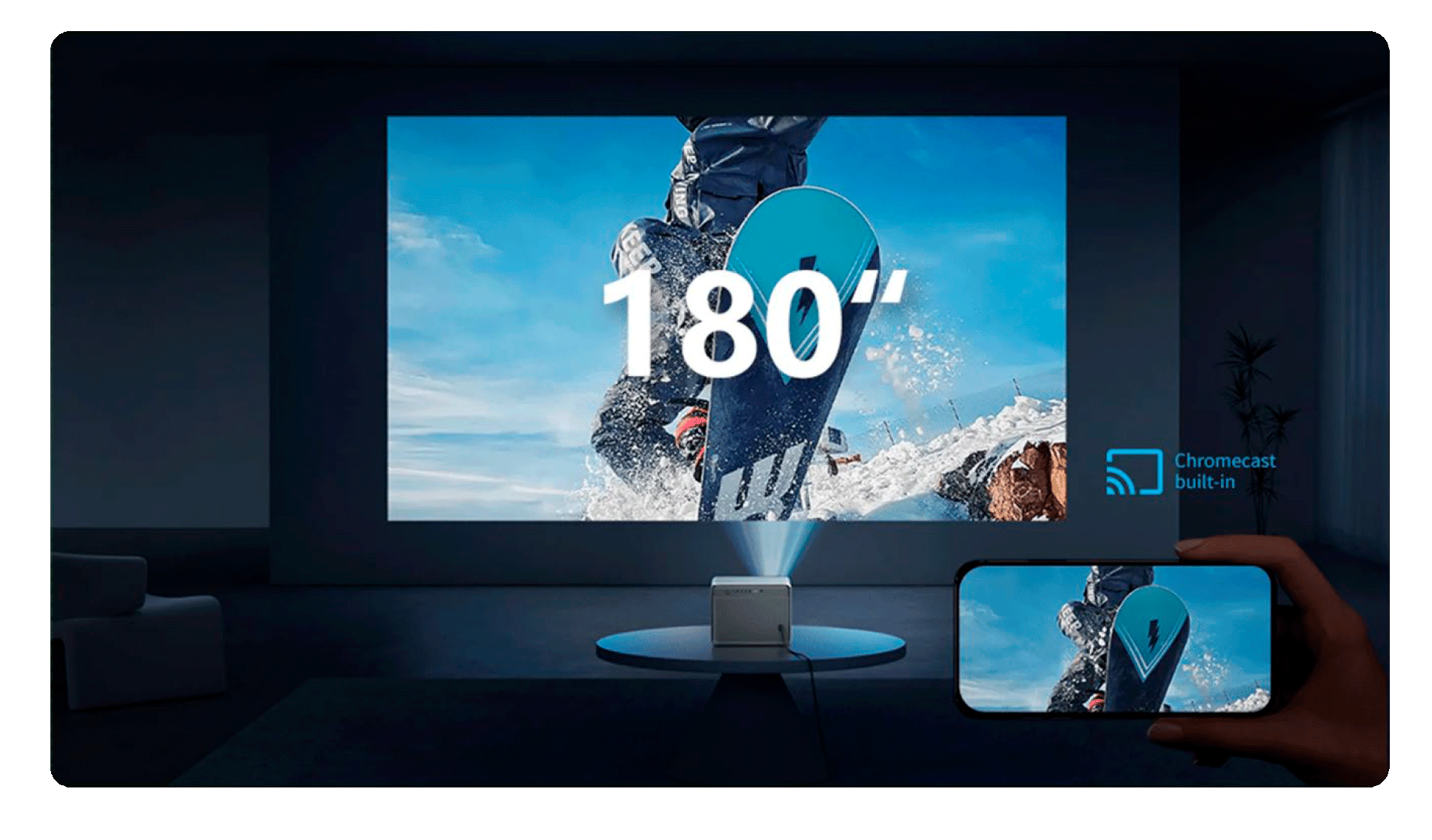 Lente del proyector Wanbo DaVinci 1 Pro con enfoque autom&aacute;tico y proyecci&oacute;n 1080p