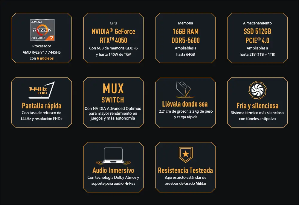 Vista trasera del Notebook ASUS U9 ARL HX mostrando la tapa con logo ASUS