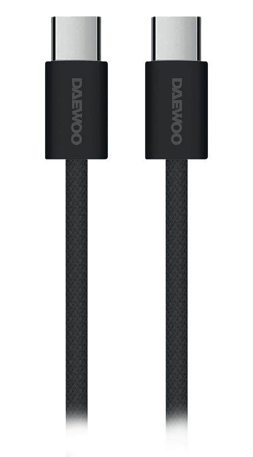 Cable Carga r&aacute;pida Daewoo Tipo C 60W 180cms Negro