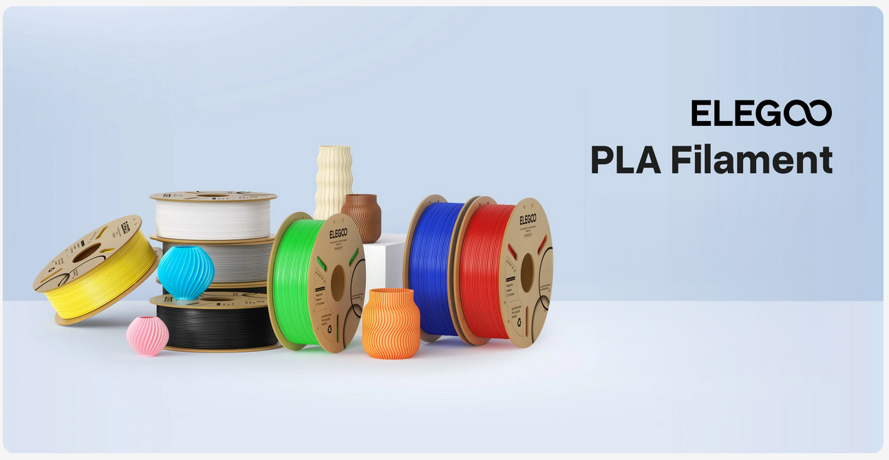 Filamento PLA+ Transparente para Impresión 3D 1Kg Elegoo Carrete filamento PLA Elegoo para impresión 3D color verde 1kg