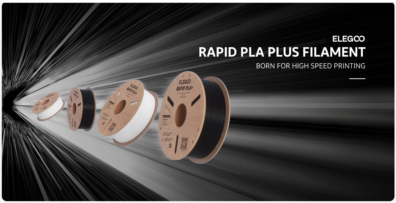 Filamento PLA+ RAPID Alta Velocidad Gris 1Kg Elegoo Carrete filamento PLA Elegoo para impresión 3D color verde 1kg
