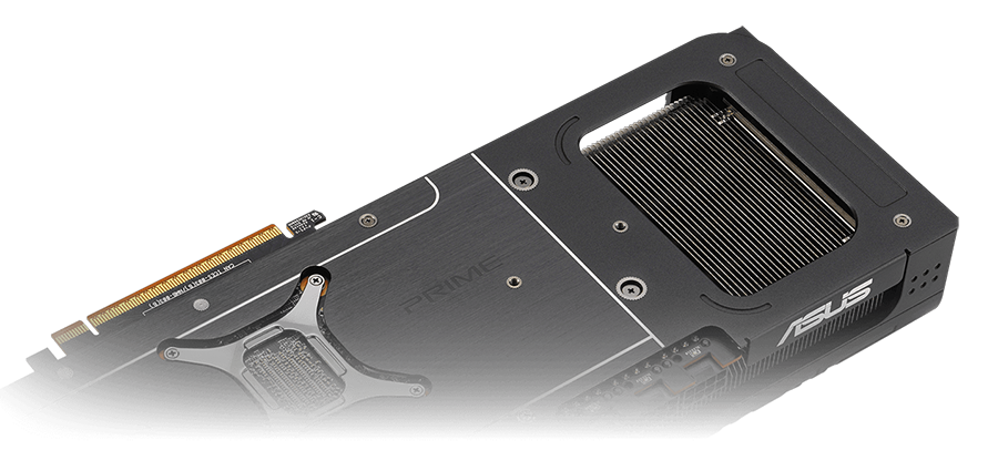 Vista de la palca trasera de la Tarjeta Gr&aacute;fica Asus PRIME RADEON&trade; RX 9070 XT