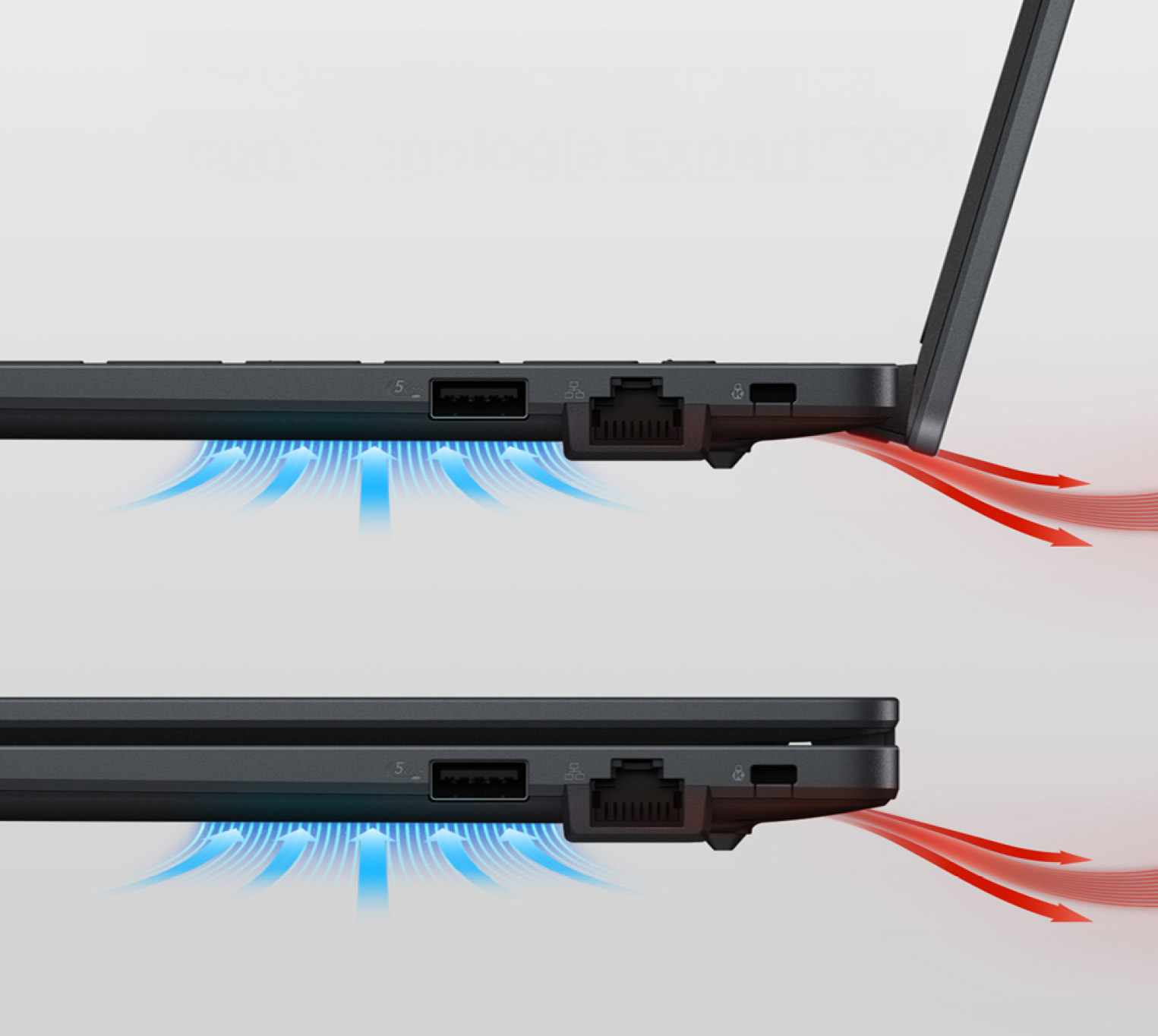 Notebook ASUS ExpertBook vista del teclado con distribuci&oacute;n completa y teclado ergon&oacute;mico para trabajo de oficina