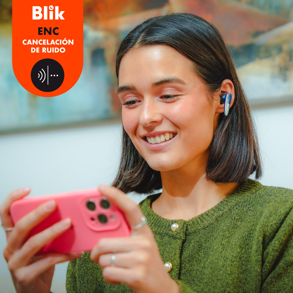 Aud&iacute;fonos in-ear BLIK GAMEX azul.