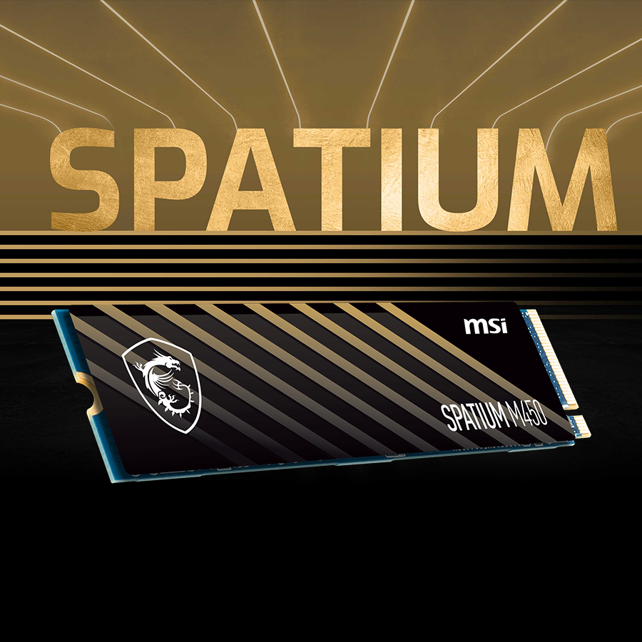 Disco SSD MSI Spatium M450 con interfaz PCIe 4.0 de alta velocidad