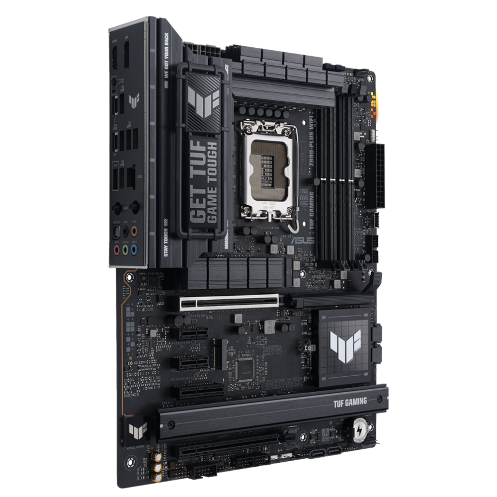 La placa madre ASUS TUF GAMING Z890-PLUS WIFI, dise&ntilde;ada con componentes de grado militar y rendimiento estable.