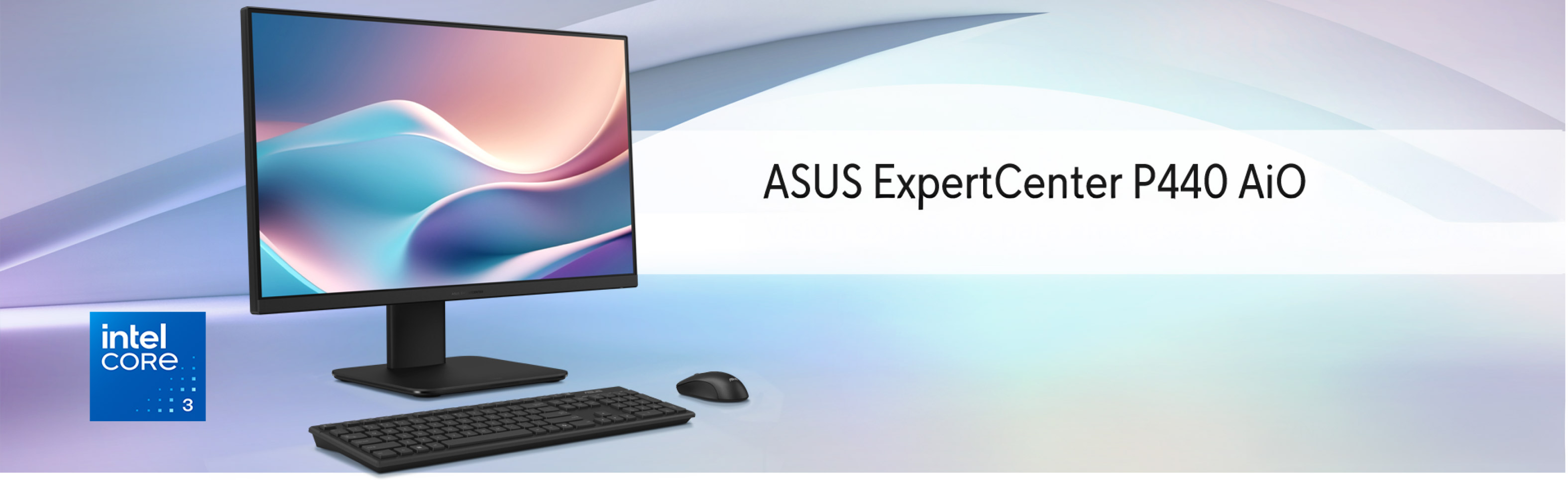Notebook ASUS ExpertBook vista frontal con pantalla encendida, dise&ntilde;o profesional y port&aacute;til para trabajo empresarial