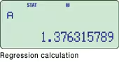 Regression calculation