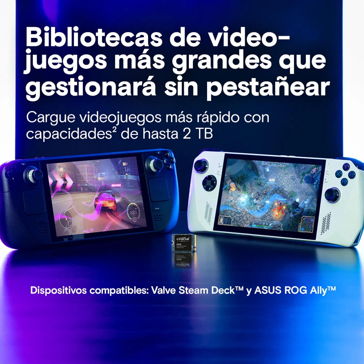 Ilustraci&oacute;n que representa la alta velocidad de transferencia de datos del SSD Crucial P310 durante el juego.