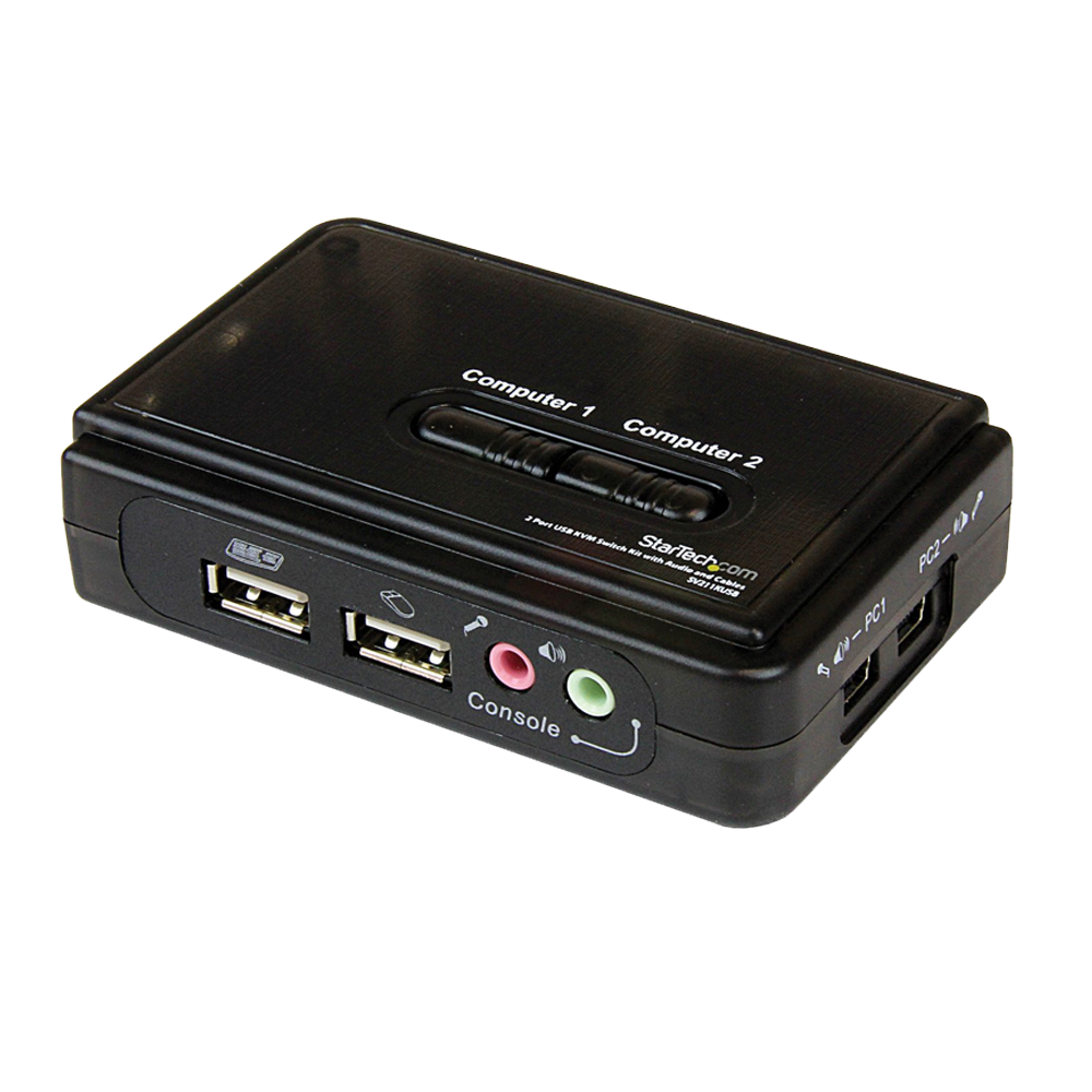 Switch KVM para 2 ordenadores con cables