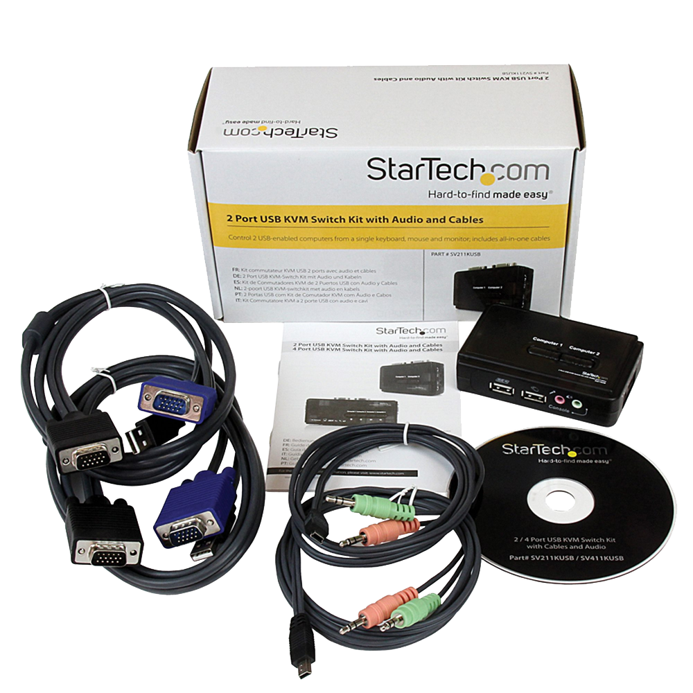 Contenido del kit de switch KVM