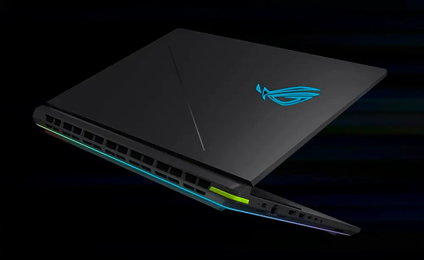 Primer plano de la pantalla ROG Nebula Display mostrando colores vibrantes y negros profundos ideales para gaming profesional.