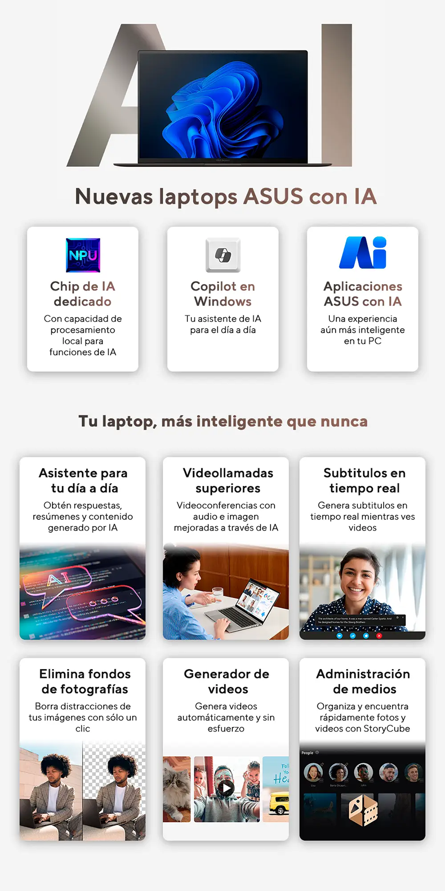 Caracter&iacute;sticas principales de IA incorporada es ASUS Vivobook S16