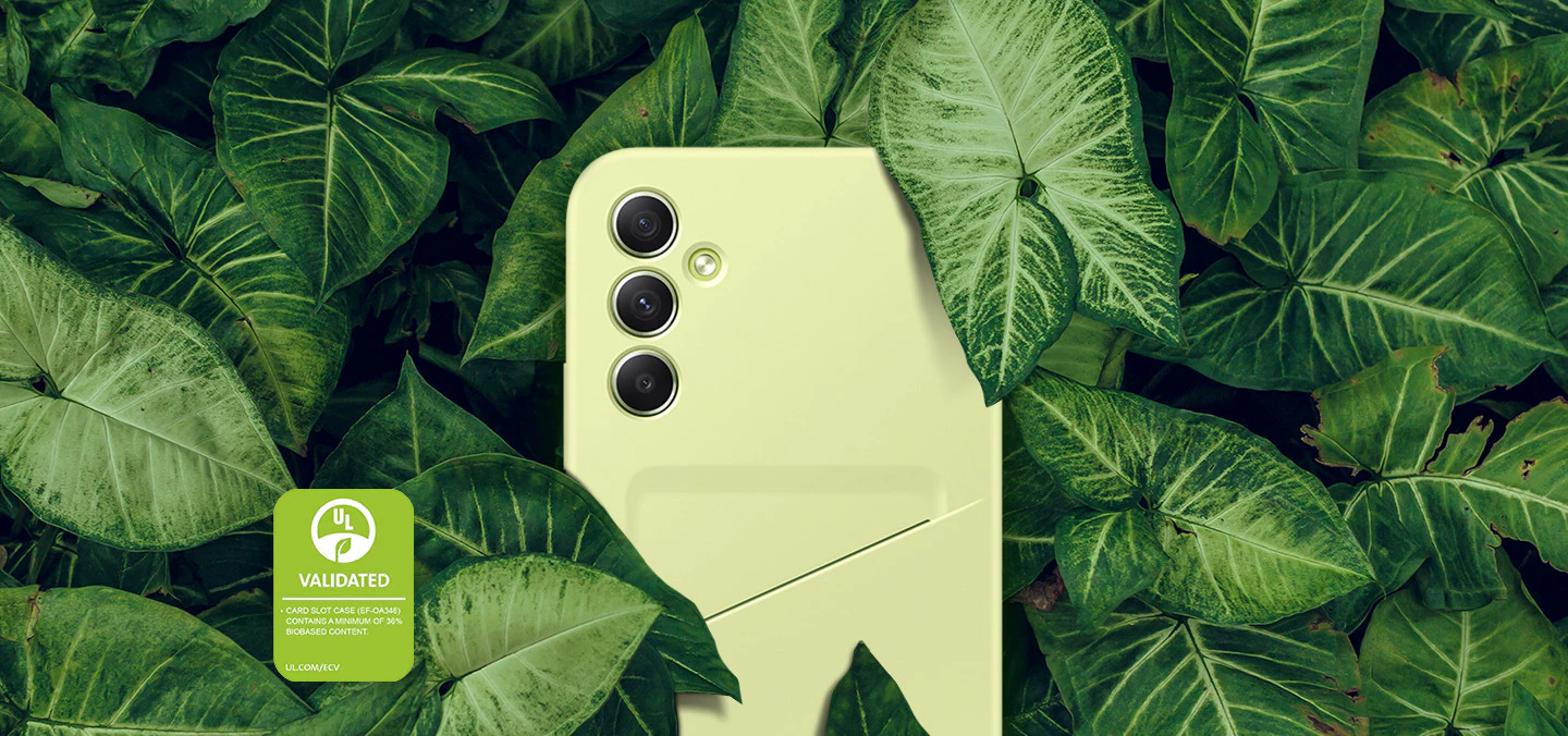 Smartphone Samsung Galaxy A55 vista frontal con pantalla Super AMOLED y dise&ntilde;o moderno