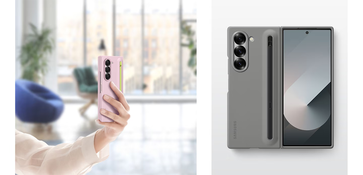 Galaxy Z Fold6 con S Pen Carcasa Estuche Rosado