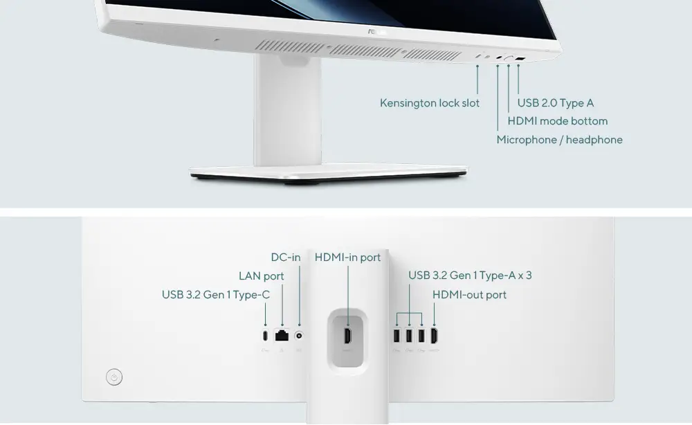 Vista inferior del Notebook ASUS U9 ARL HX con sistema de ventilaci&oacute;n y acabados premium