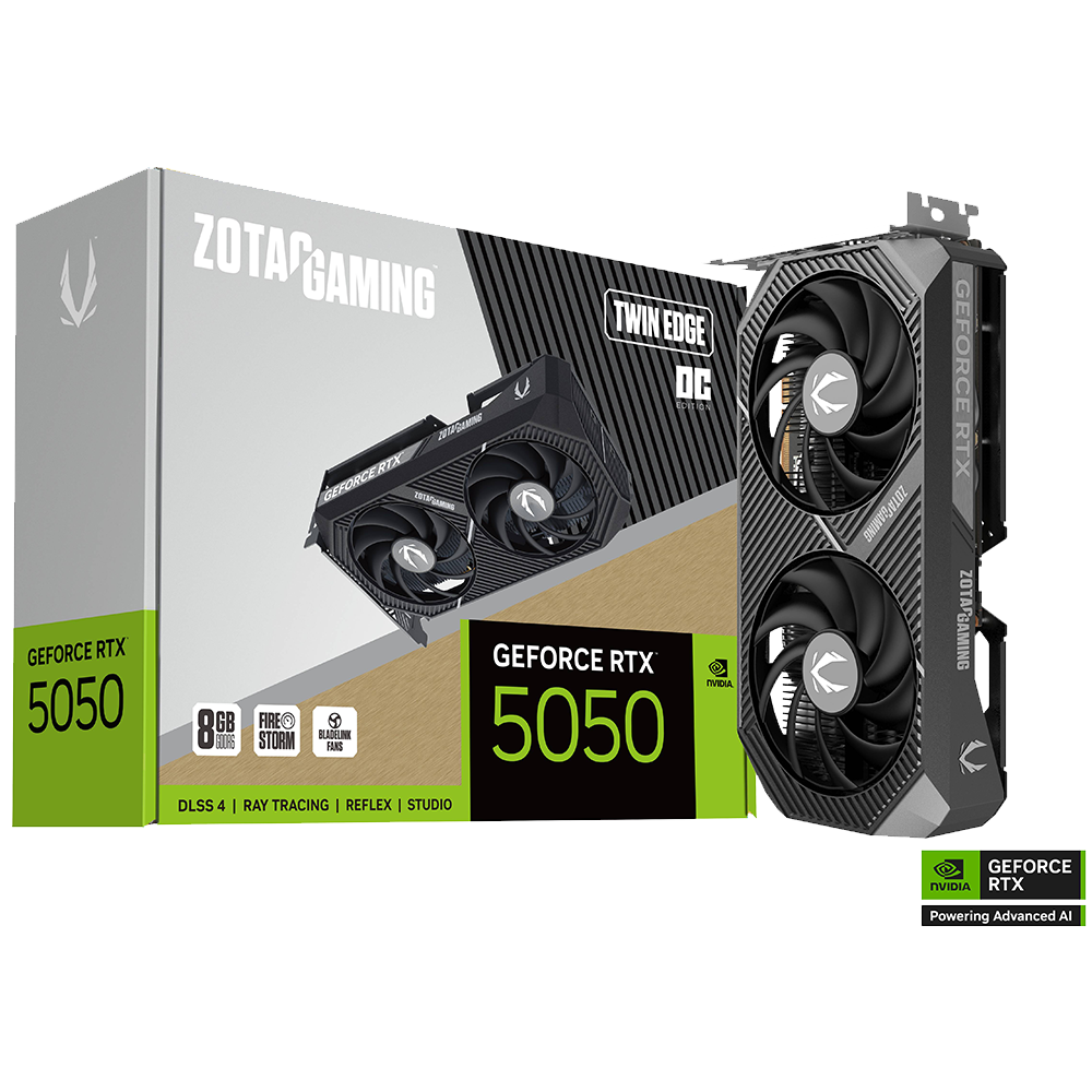 Tarjeta gr&aacute;fica ZOTAC GAMING GeForce RTX 5050 Twin Edge OC con arquitectura Blackwell