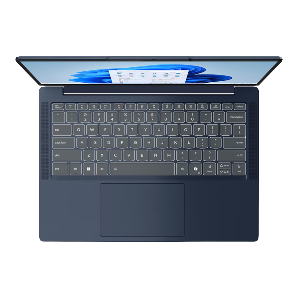 Perfil delgado del IdeaPad Slim 3 mostrando los puertos laterales de conexi&oacute;n