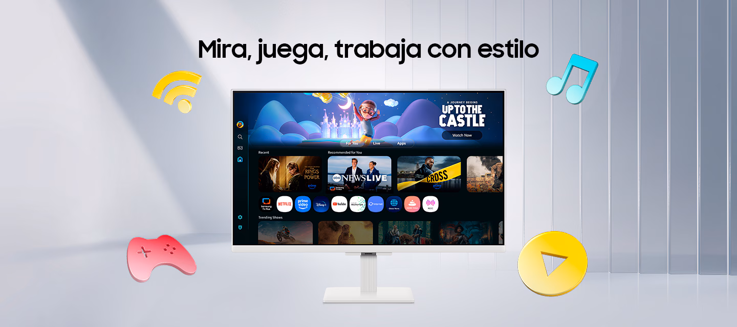 Monitor Samsung 27 pulgadas vista frontal pantalla encendida Full HD Samsung 27&Prime; 16:9
