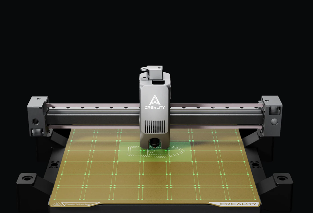 Plano detalle de mesa de trabajo de Creality K2