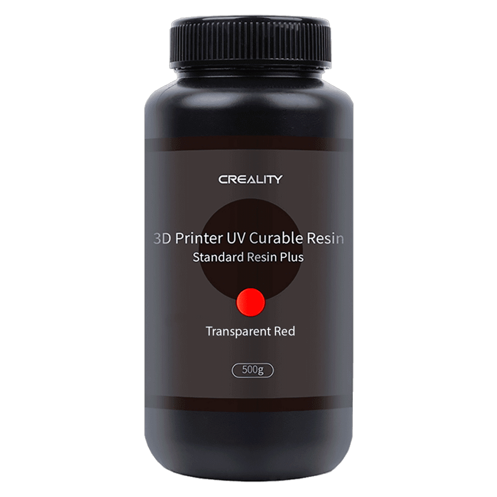 Botella de resina Creality Standard Rigid Resin Plus de 500g color azul transparente