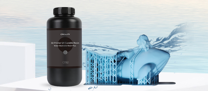 Botella de resina Creality Standard Rigid Resin Plus de 500g color azul transparente