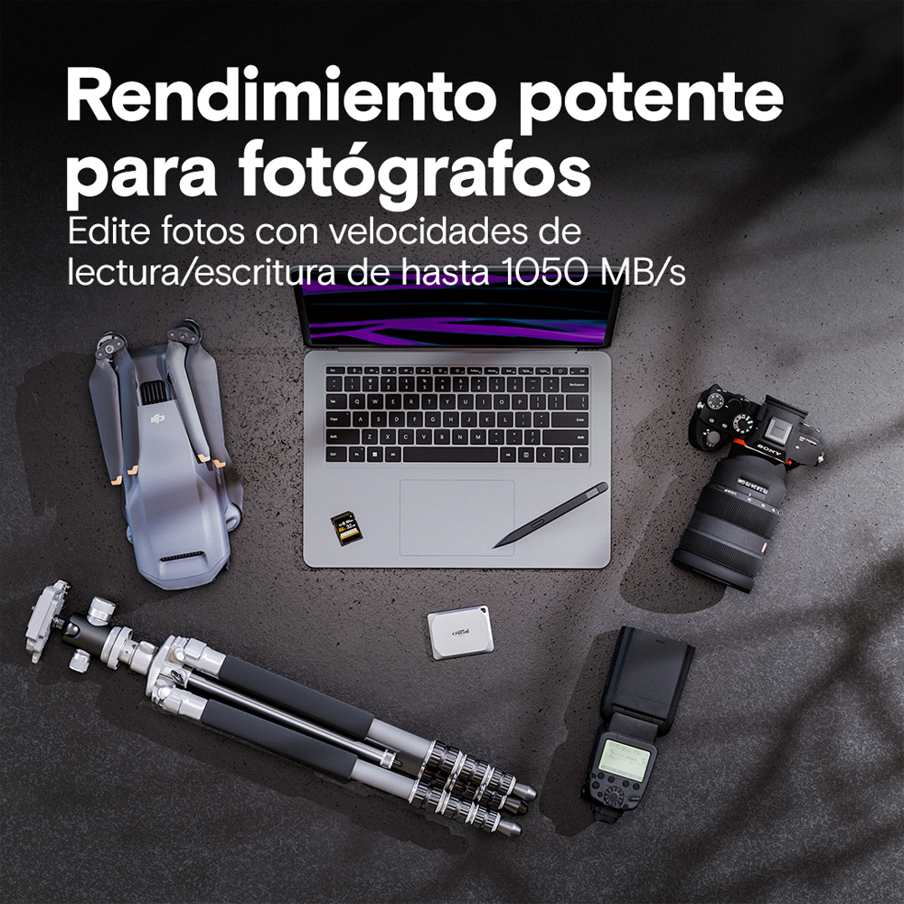 SSD port&aacute;til Crucial X9 Pro de alto rendimiento para fot&oacute;grafos