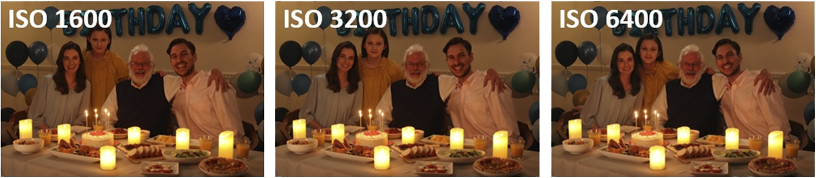 Comparaci&oacute;n de im&aacute;genes tomadas con ISO 1600, ISO 3200 e ISO 6400