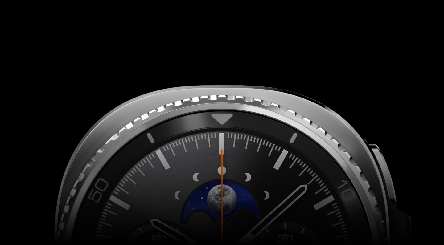 Vista frontal del Galaxy Watch8 Classic con su bisel giratorio