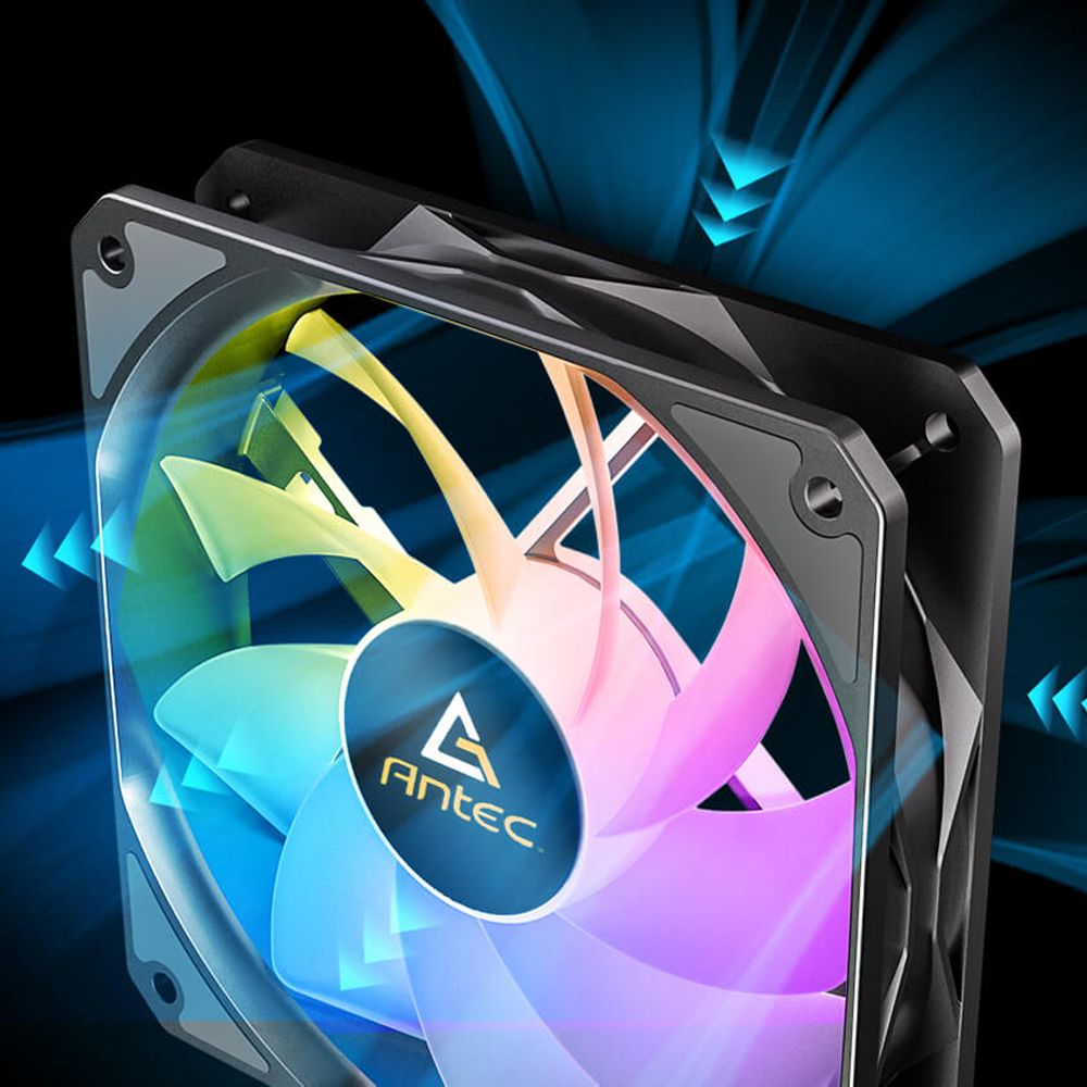 Ventilador Antec P12R ARGB Negro con iluminaci&oacute;n LED direccionable