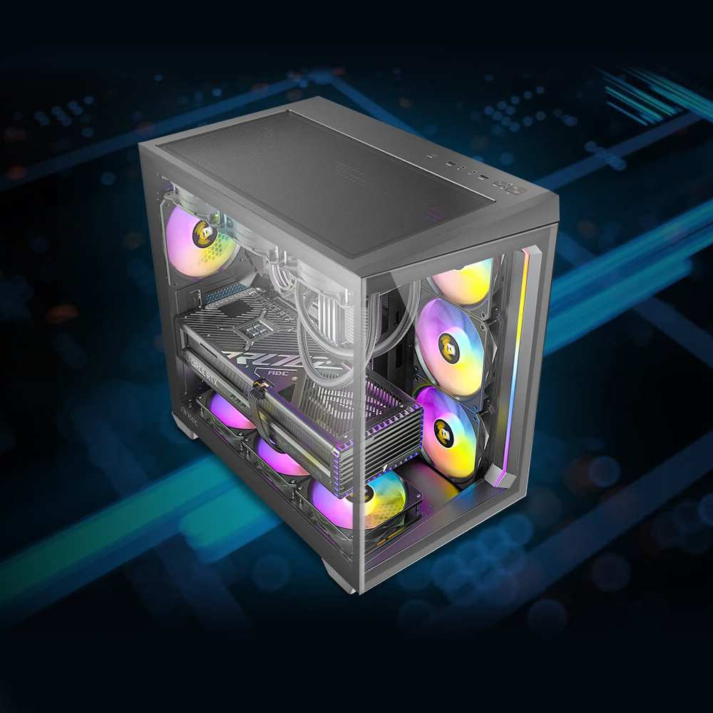Detalle del aspa del ventilador Antec P12R dise&ntilde;ado para flujo de aire m&aacute;ximo