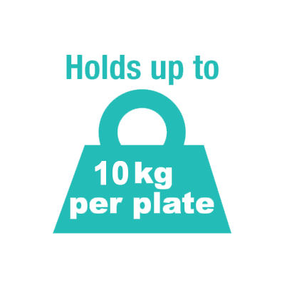 Sostiene hasta 10kg por brazo