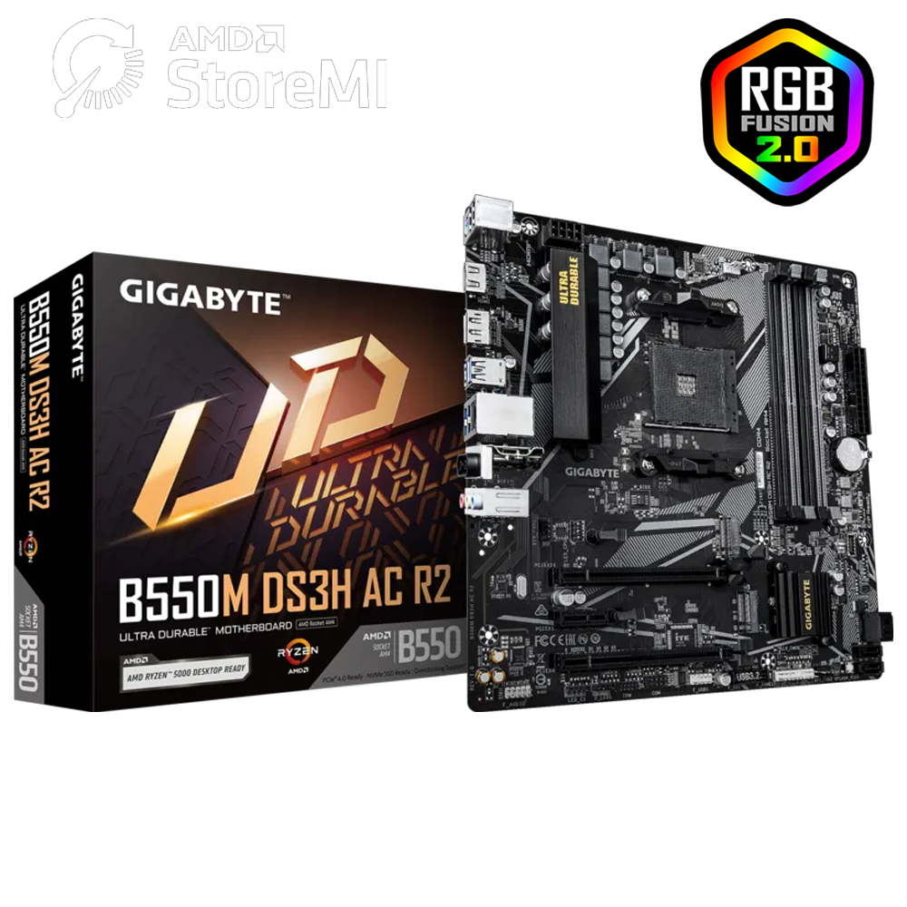 Placa madre GIGABYTE B550M DS3H AC R2 con socket AM4