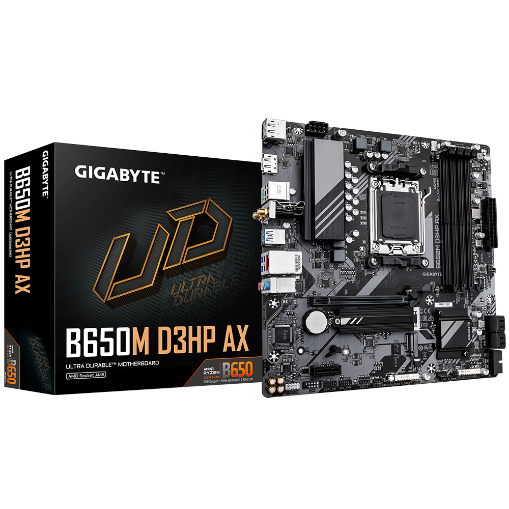 Placa madre GIGABYTE B650M D3HP AX con soporte para socket AM5
