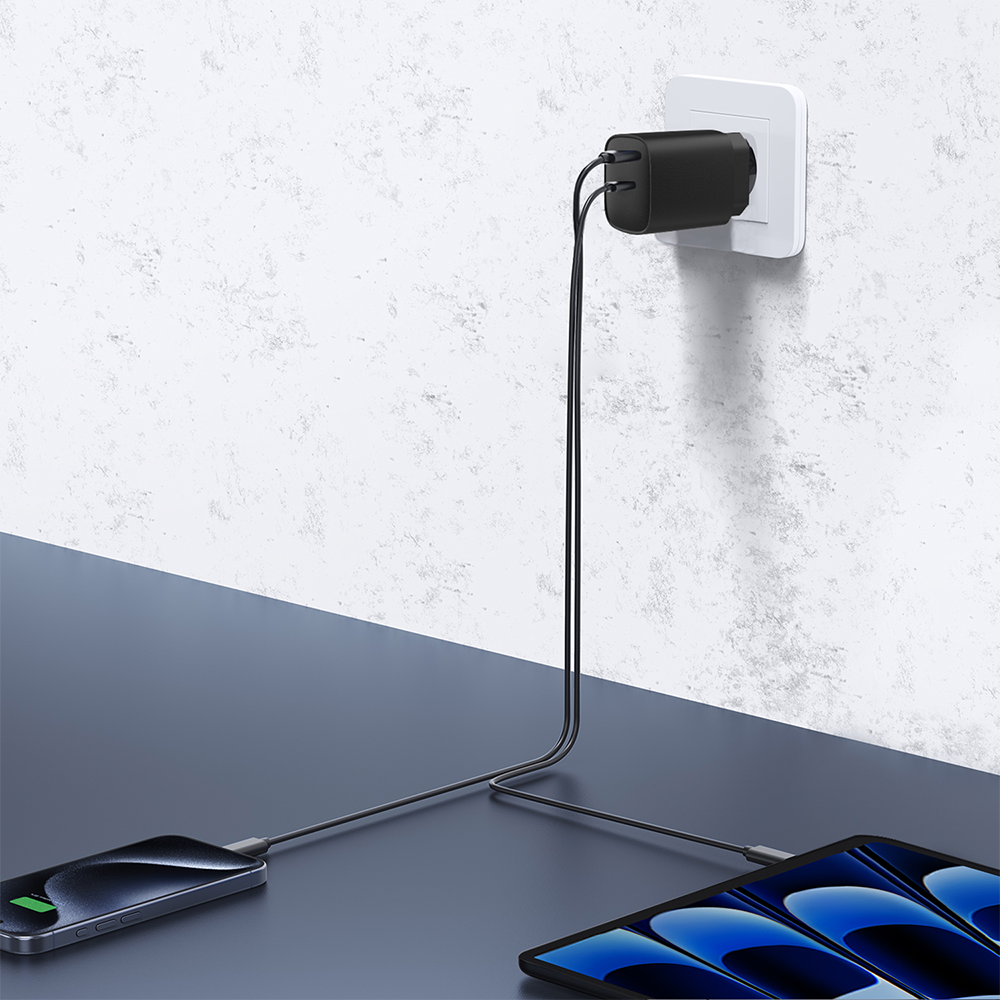 Cargador de pared Master-G 45W con puertos USB-A y USB-C