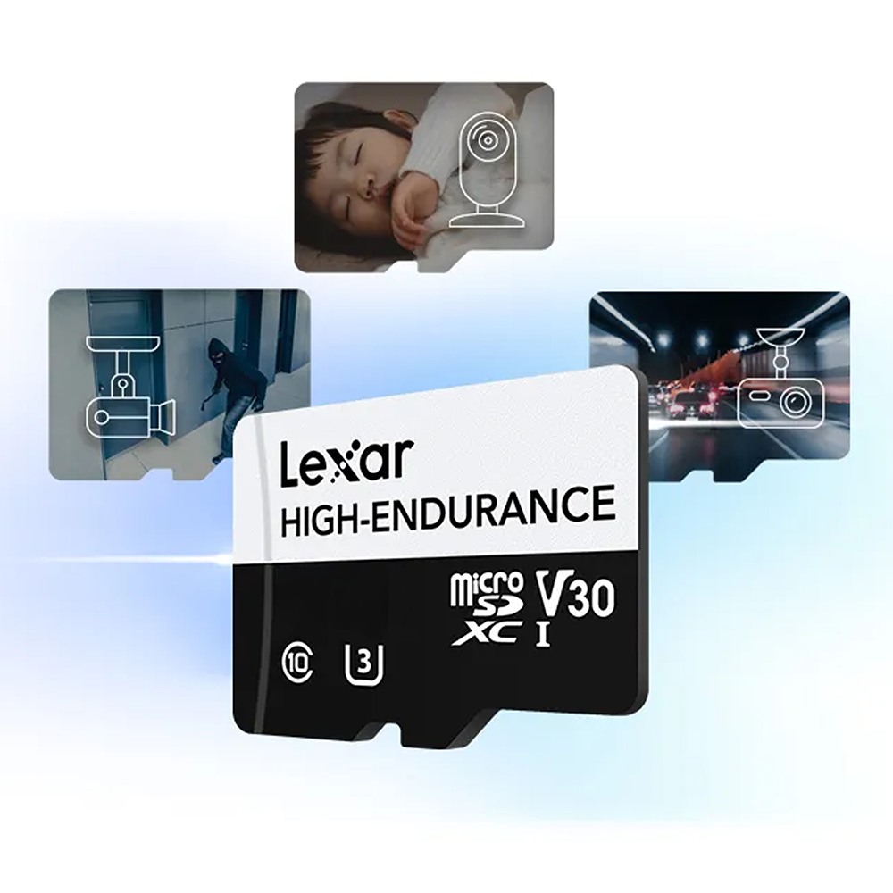 Tarjeta de memoria Lexar High-Endurance de 64GB dise&ntilde;ada para videovigilancia