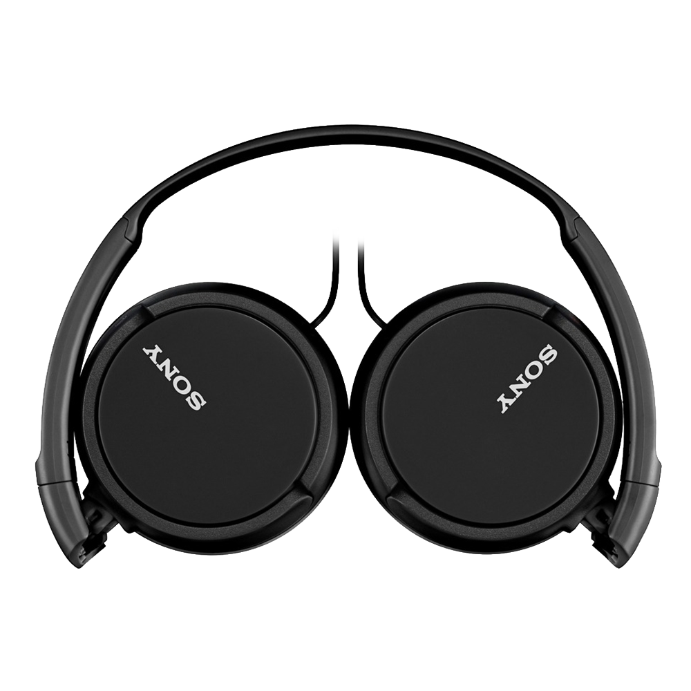 Vista superior de los aud&iacute;fonos Headset SONY MDRZX110AP/B Negro plegados