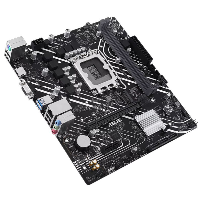 Componentes internos y disipaci&oacute;n de la placa madre ASUS PRIME H610M-K
