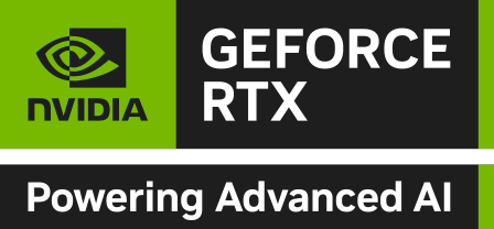 Logo NVIDIA GEFORCE RTX Powering Advanced AI