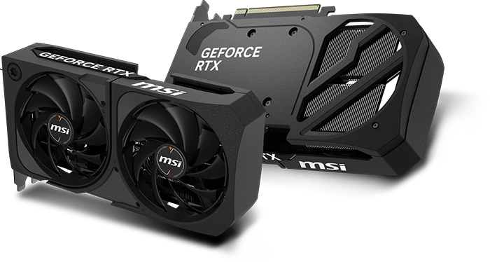 Vista anterior y posterior de Tarjeta de Video GeForce RTX 5070 12G SHADOW 2X OC