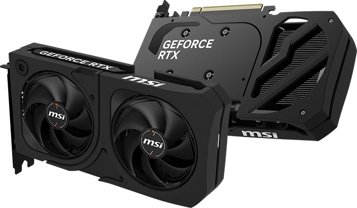 Vista anterior y posterior de Tarjeta de Video GeForce RTX 5060 Ti 8G SHADOW 2X OC PLUS