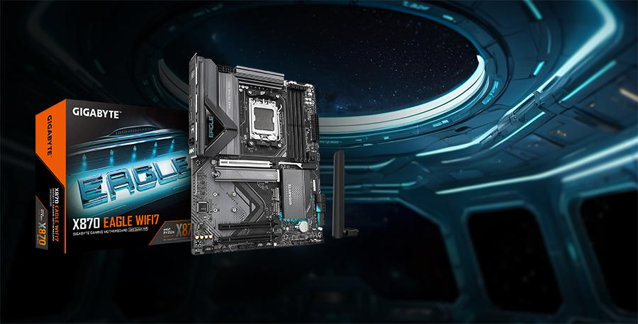 Placa madre GIGABYTE X870 EAGLE WIFI7 con z&oacute;calo AM5