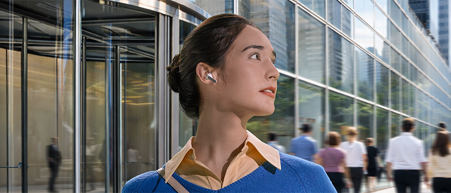 Ejemplo de la Cancelaci&oacute;n de Ruido Adaptativa (ANC) mediante IA en los Galaxy Buds4 Pro.